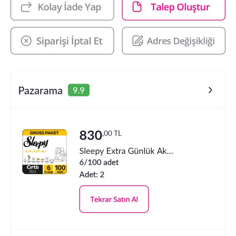 Pazarama Habersiz Sipariş İptali Ve Para Çekiminin Tamamını Ödememe