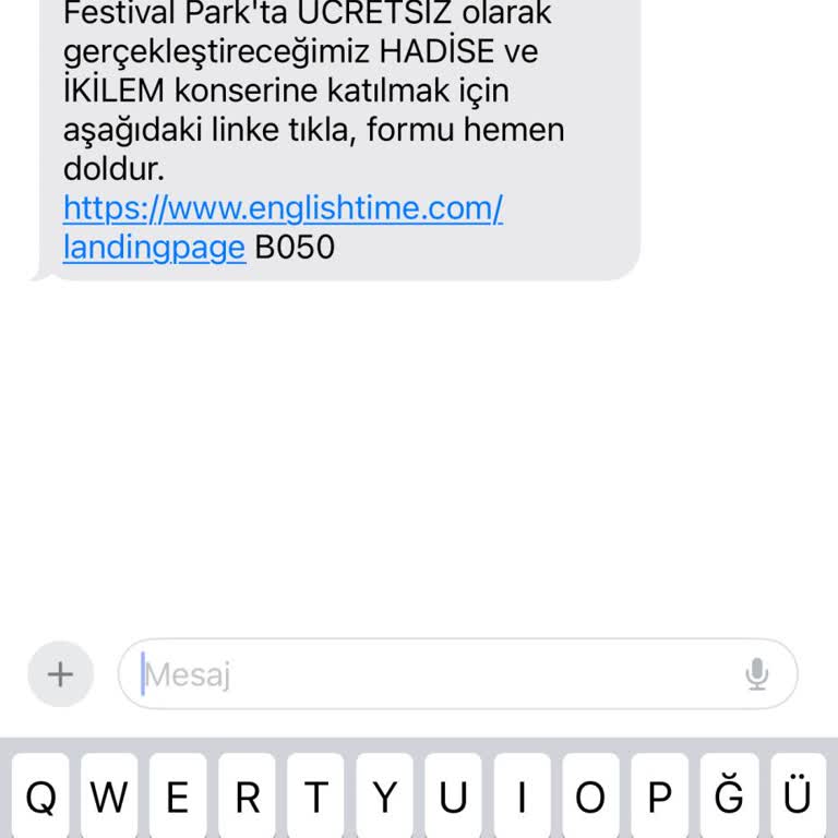 English Time İznim Olmadan Sürekli SMS Gönderiyor