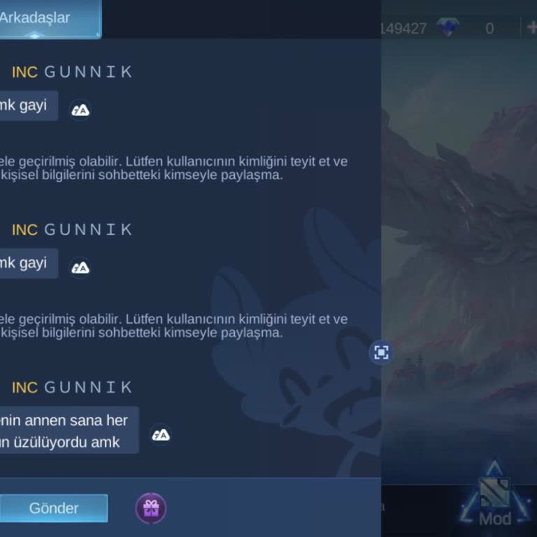 Mobile Legends Aileye Hakaret Ve Küfür