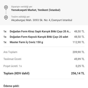 Yemek Sepeti Market Sorumsuzluğu