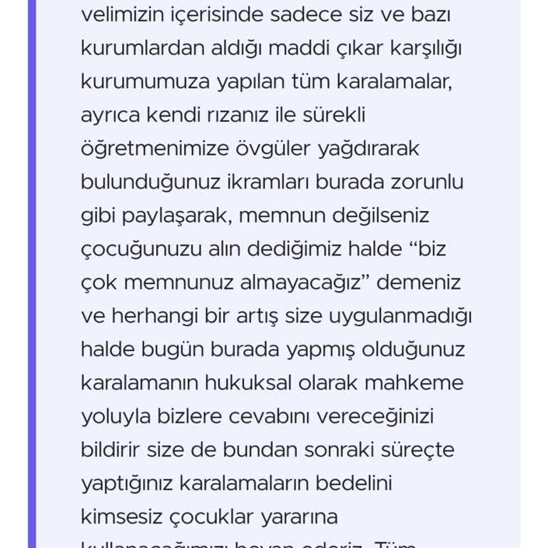 Nazan Çocuk Kulübü (Ankara) Hakaret Tutarsız Ve Tehditkar Davranışları