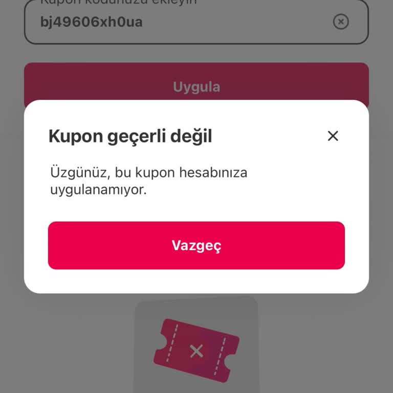Yemeksepeti İndirim Kodumu Geçersiz Sayıyor