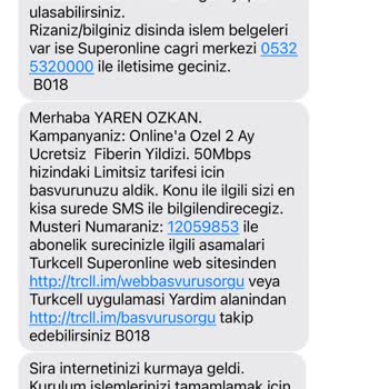 Turkcell İnternet Başvurusunda Yaşanan Gecikme ve İletişim Sorunu