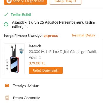 İntouch Çoklu Kablolu Powerbank Şarj Etmiyor