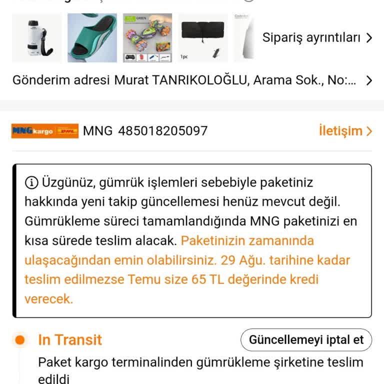 Temu Gümrük Şirketine Teslim Edildi. Ben Şirket Miyim?