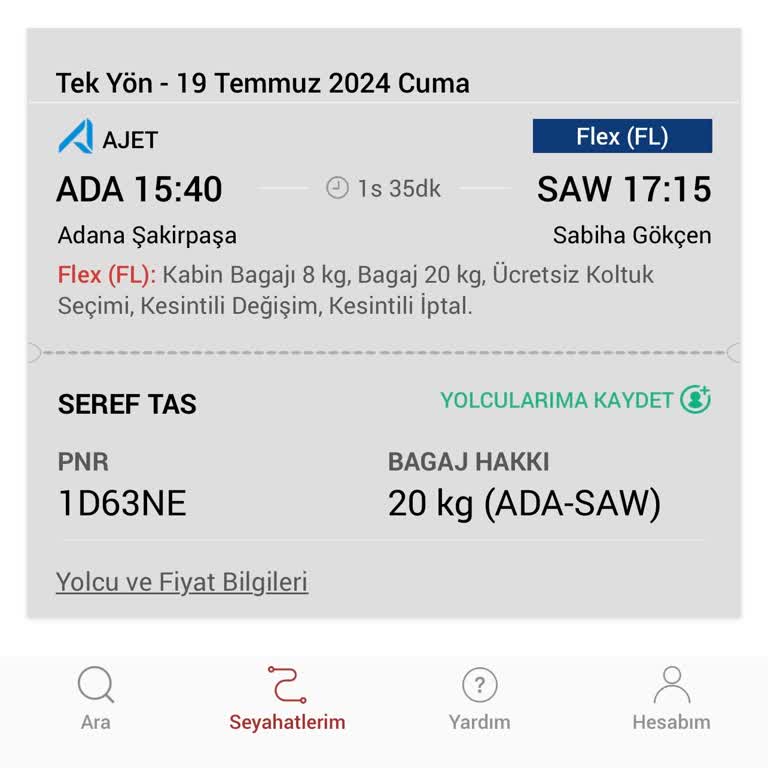 Param Obilet Tarafında İadesi Yapılmamıştır