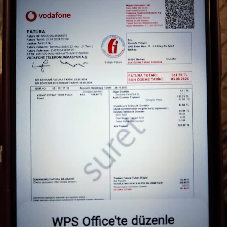 Vodafone'dan Haksız Fatura ve Virüs Sorunu