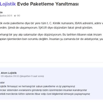 Atom Lojistik Kişisel Bilgilerimin Güvenliği Konusunda Endişeliyim