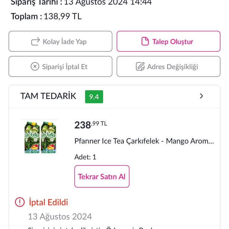 Pazarama Nedensiz Yere İptal Ve İndirim Kodunun Yanması