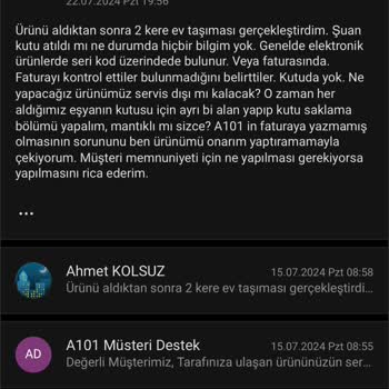 A101 Online Xiaomi Saç Kurutma Makinesine Sahip Çıkmadı Bozuk