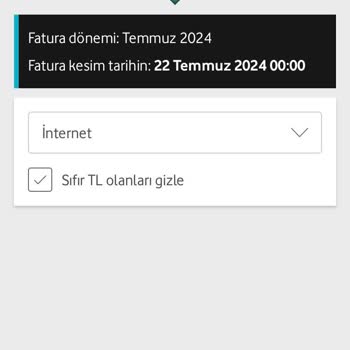 Vodafone Mobil Uygulamasında Hatalı Fatura Detayları