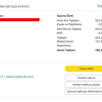 Amazon Haber Vermeden Siparişimi İptal Etti
