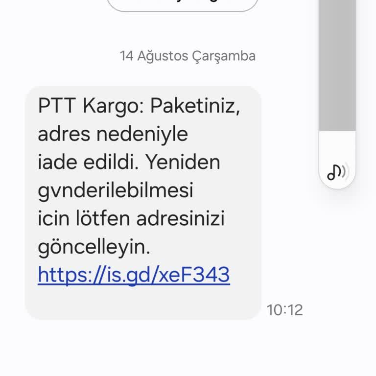 PTT Kargo 855 Li No'dan Kargo Mesajı Geldi