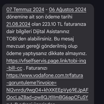Yanlış Fatura Mesajı ve Geçiş Süreci Sorunu
