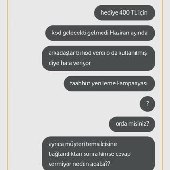Vodafone Net Vodafone Hediye Çeki Tanımlanması Hakkında