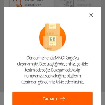 MNG Kargo MNG'da Ürünüm Gözükmüyor