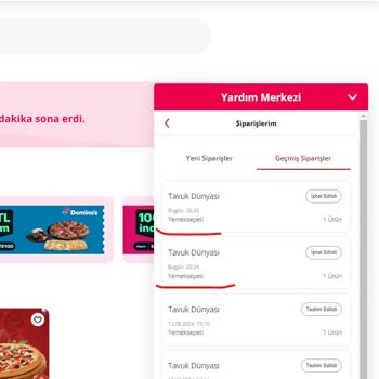 Yemeksepeti Sipariş Aşamasında Gerçekleşmeyen Siparişe Ödeme Alınması!
