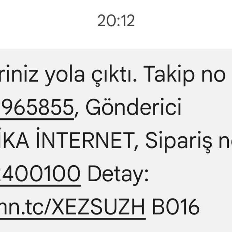 Efabrika İnternet MNG Kargo Mesajı