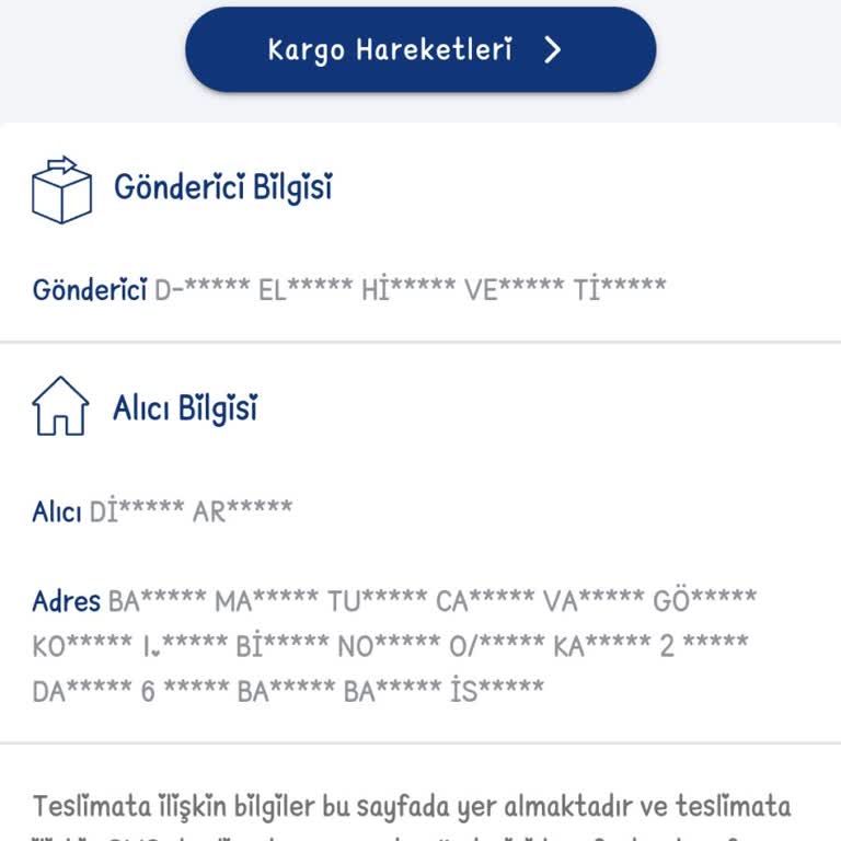 Aras Kargo Kargom Yarın Adresime Teslim Edilsin