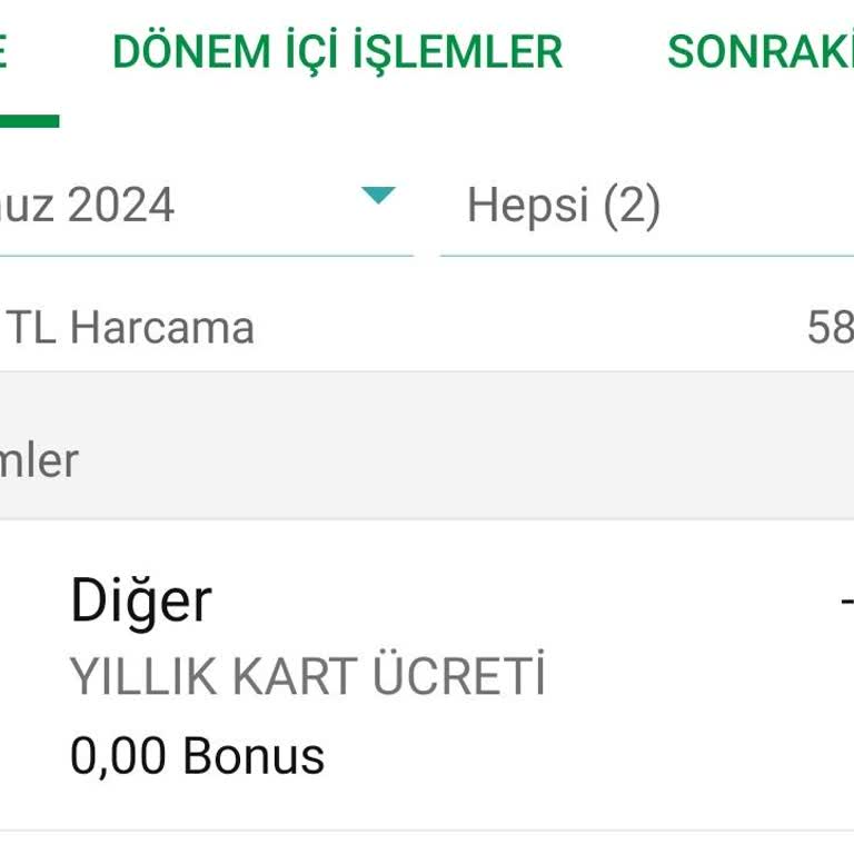 Garanti Bankası Kart Aidatı