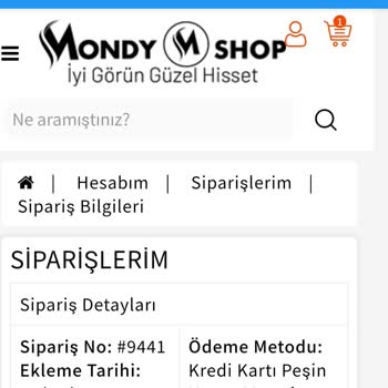 Mondy Shop Sipariş Verdiğim Ve Ücretini Ödediğim Ürünü Teslim Alamamak