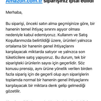 Amazon Ürün Almama Müsaade Etmedi Siparişi Arka Arkaya İptal Etti