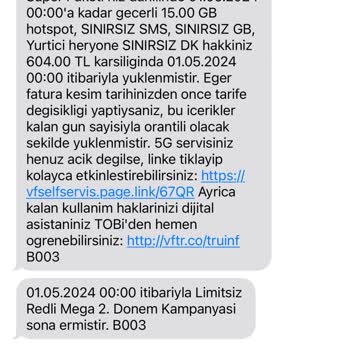 Vodafone'un Haksız Ücretlendirme ve Sözleşme İhlali