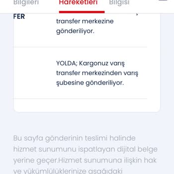 Aras Kargo Teslim Edememe Özelliği