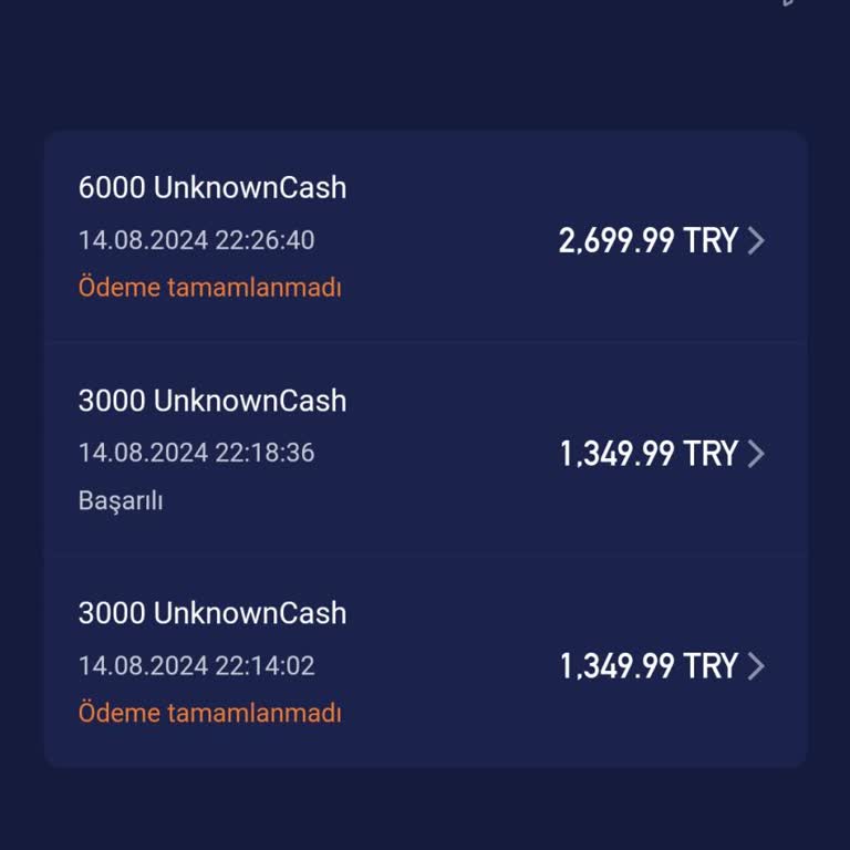 Midasbuy 2700 TL Lik Ödemem Onaylamıyor
