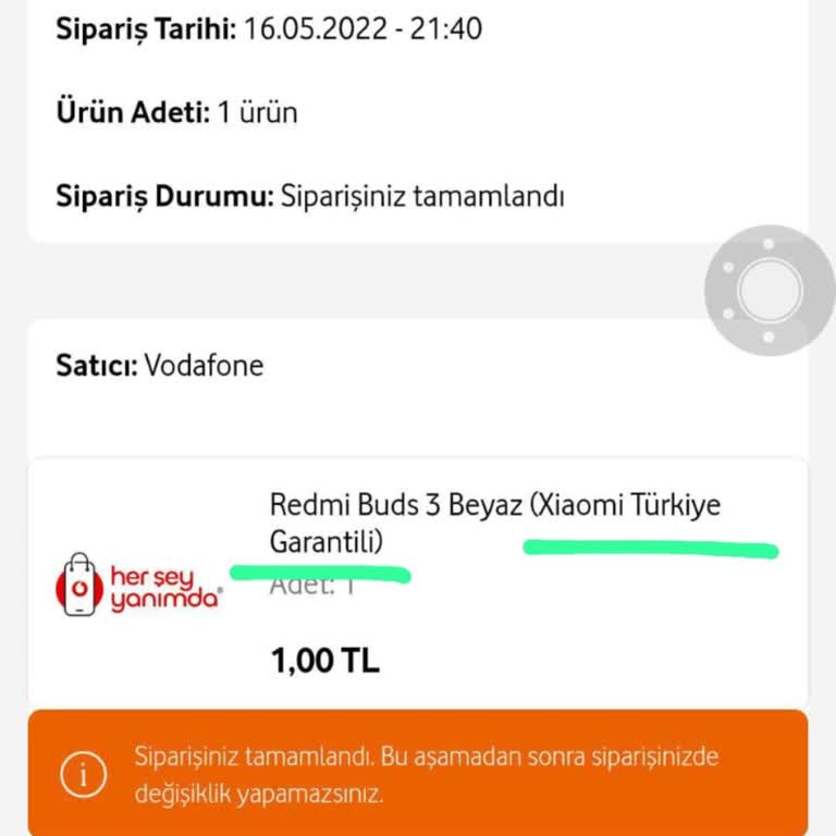 Vodafone Her Şey Yanımda Vodafone Türkiye Garantili Ürün Diye İthalatçı Garantili Ürün Satıyor