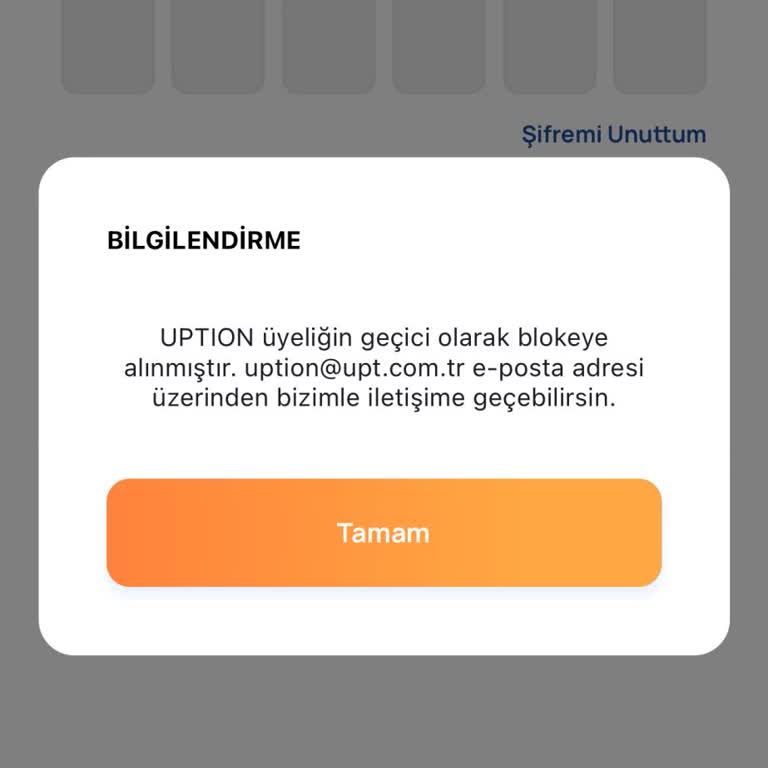 Uption Paramı Nedensiz Bir Şekilde Blokeledi