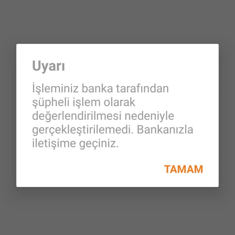 Ziraat Bankası Ziraat Şüpheli İşlem