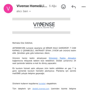 Vivense 4 Aydır Teslim Edilmeyen Dolap Ve Yetersiz Hizmet