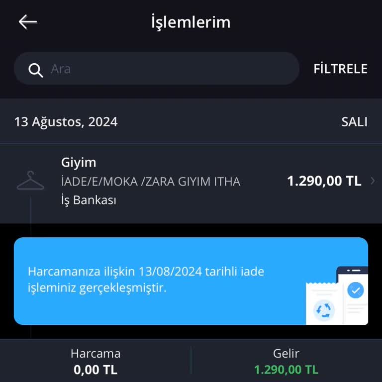 İş Bankası İadenin Gerçekleştiğini Bildirip Parayı Hesaba Aktarmıyor