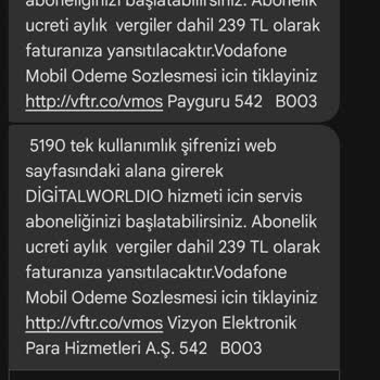 Vodafone Üyelik Sorunu ve Fatura İtirazı