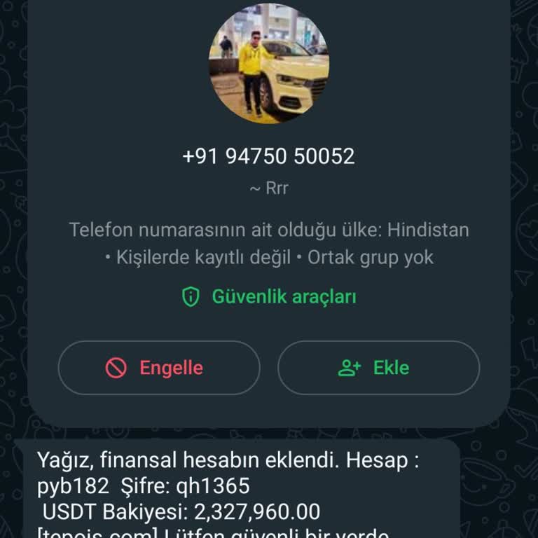 WhatsApp Finansal Hesap Bilgilerimin Kullanımı Hakkında Şikayet