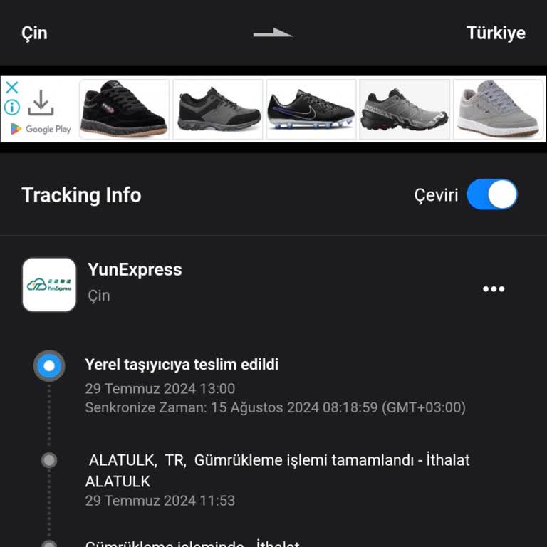 Aras Kargo Yurt Dışı Ürün Kaybetme
