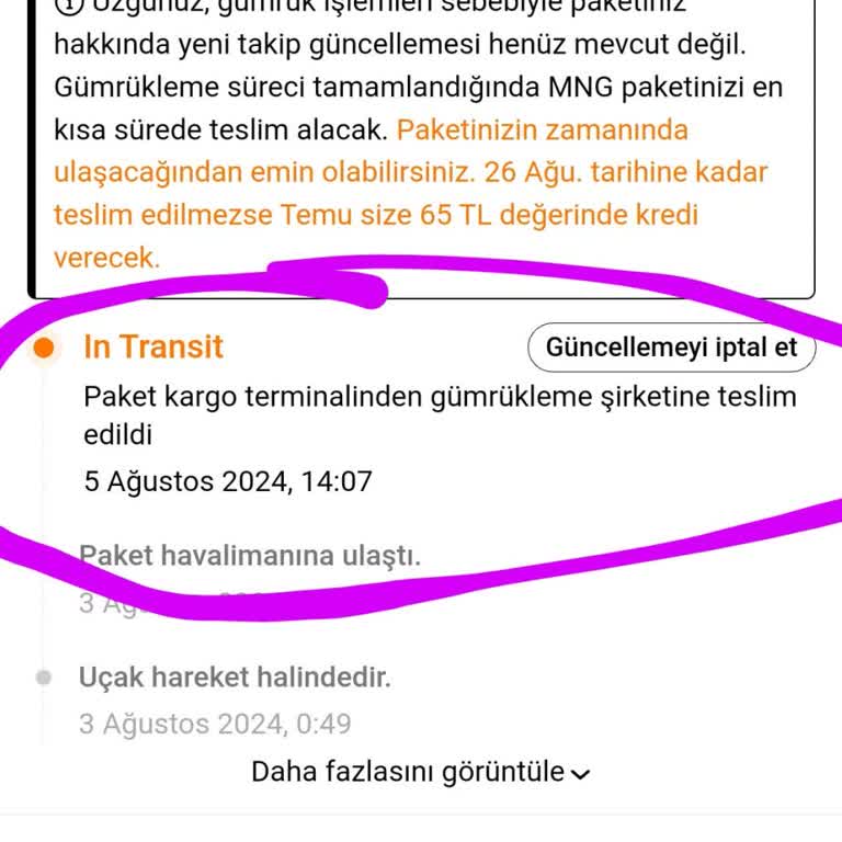 Gümrük Deposu Gümrükte Bekleyen Temu Kargosu