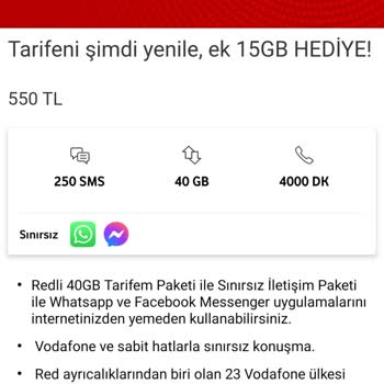 Vodafone Yüksek Ücretli Tarifeye Geçiş Zorlaması
