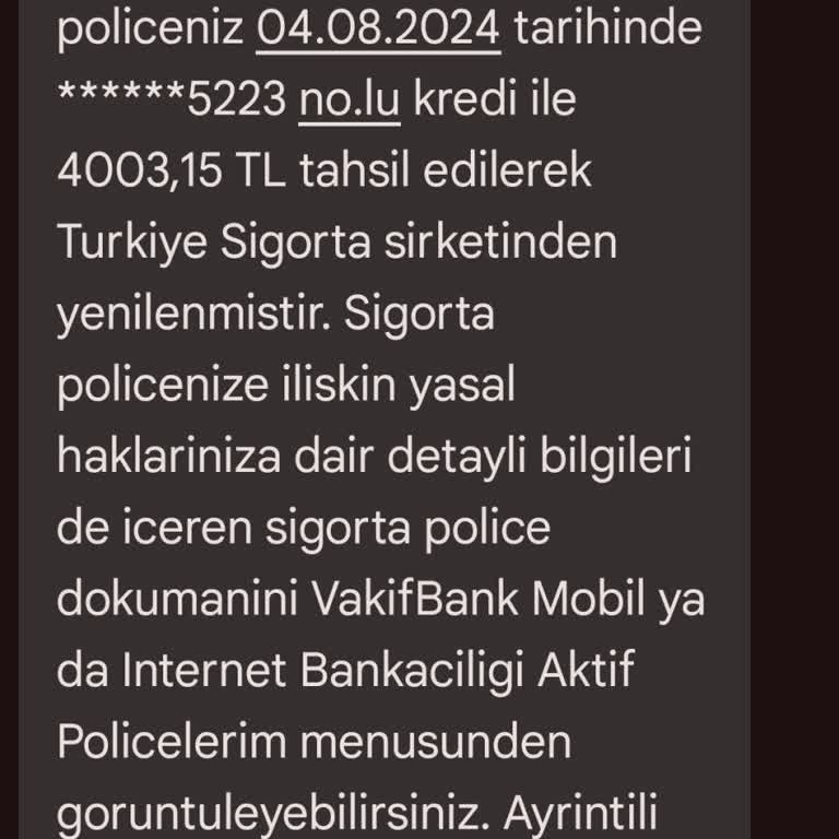 VakıfBank'ın SarıPanjur Konut Kredisi Sigortasının İptal Talebi