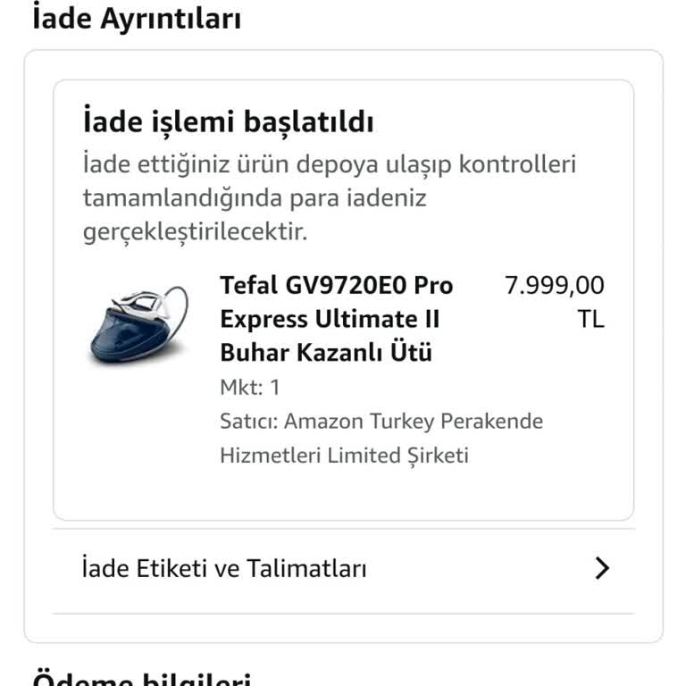 Amazon Açık Kutuda Akıtan Ütü