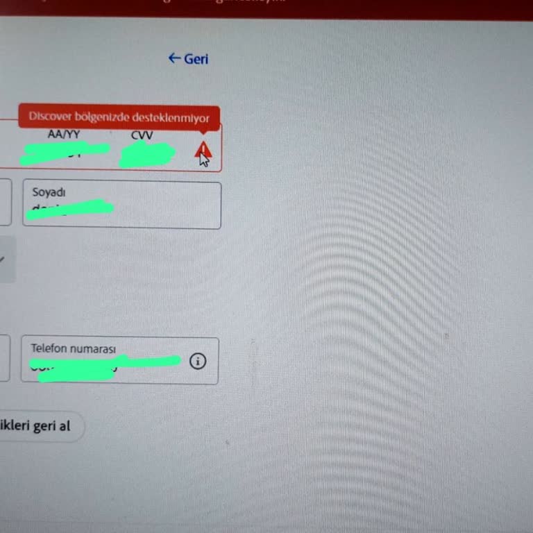 Ziraat Bankası Kartla Online Alışveriş İçin Discover Tanımlanmamış