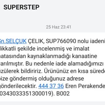 SuperStep Sattığı Ürüne Sahip Çıkmıyor, Ciddiyetsiz Ürün İncelemesi