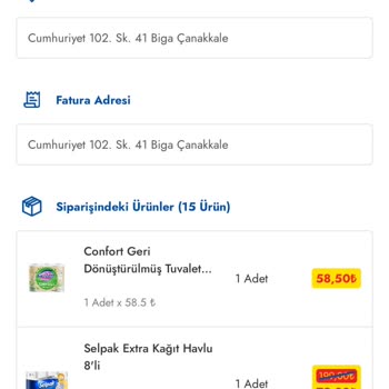 Şok Market Biga Şubesi Online Siparişimi Eksik Getirdi!