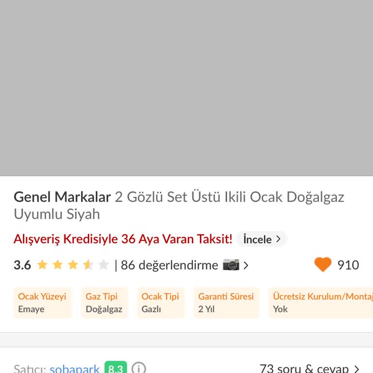 Trendyol İki Gözlü Ocak