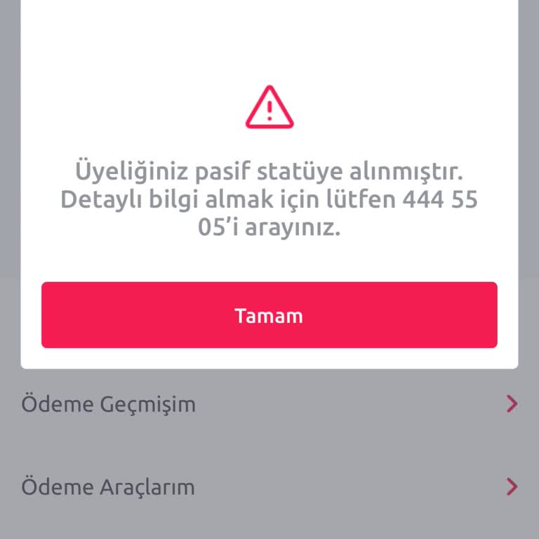 TikTak Kirala Üyeliğim Pasif Olduğu Uyarısı Alıyorum İşlem Yapamıyorum