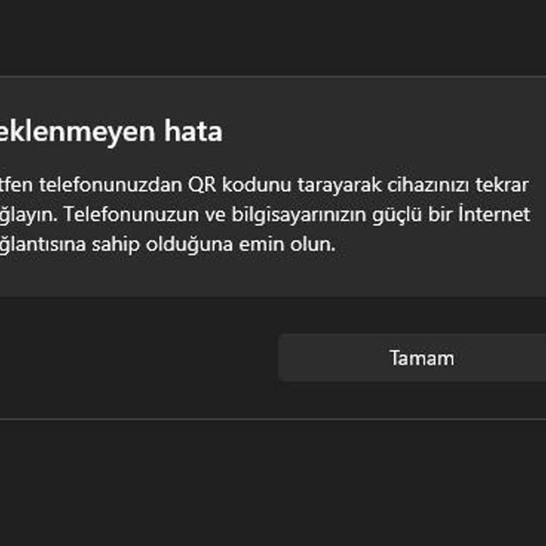 WhatsApp Web Bağlantı Hatası