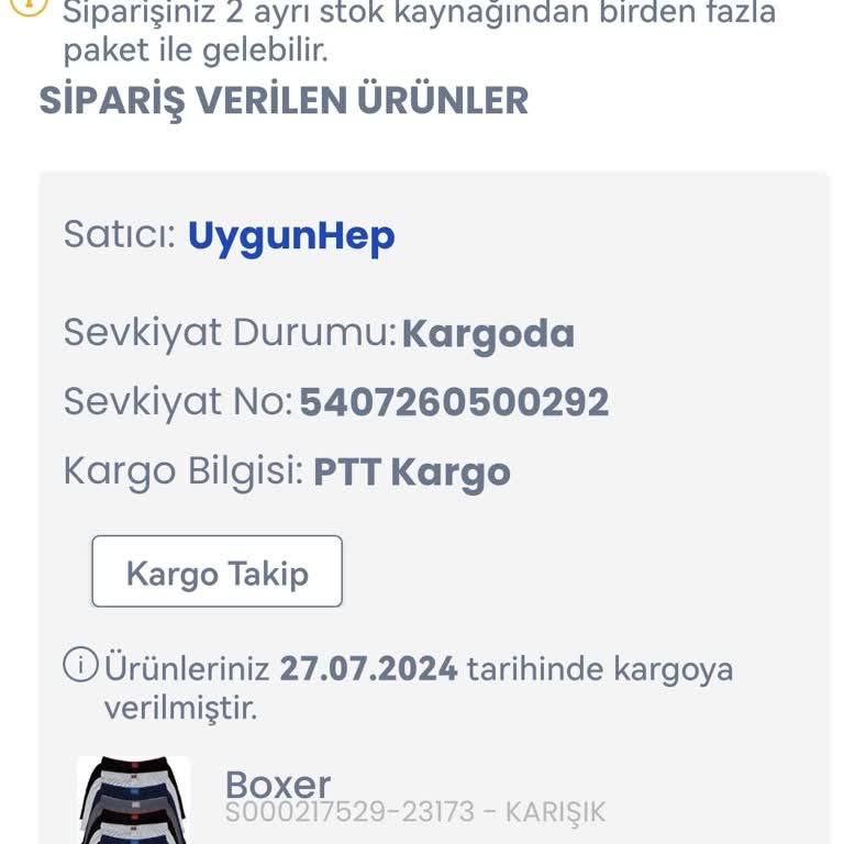 UygunHep Tedarikçi Firmanın Ürünü Kargolamaması Ya Da Sipariş İptali Yapmaması.
