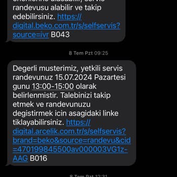 Beko / Arçelik Servis Sorunu