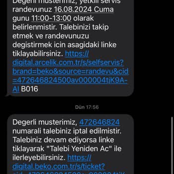 Beko / Arçelik Servis Sorunu